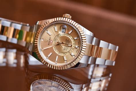 rolex sky dweller two tone|Rolex Sky-Dweller diamond bezel.